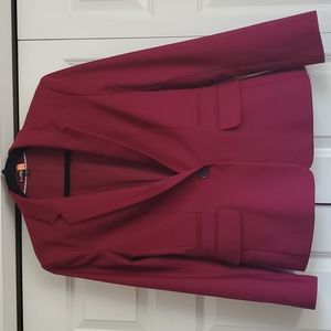 Express Maroon Suit Jacket/Blazer